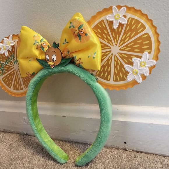 Disney Parks Epcot's Flower & Orange Bird Squeeze Me Minnie Mouse Ears - Picture 6 of 8